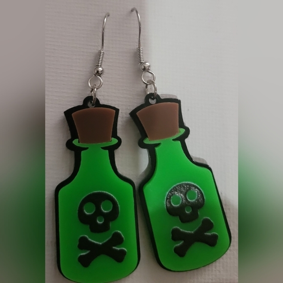 POISON  Bottle  Earings - Picture 1 of 1